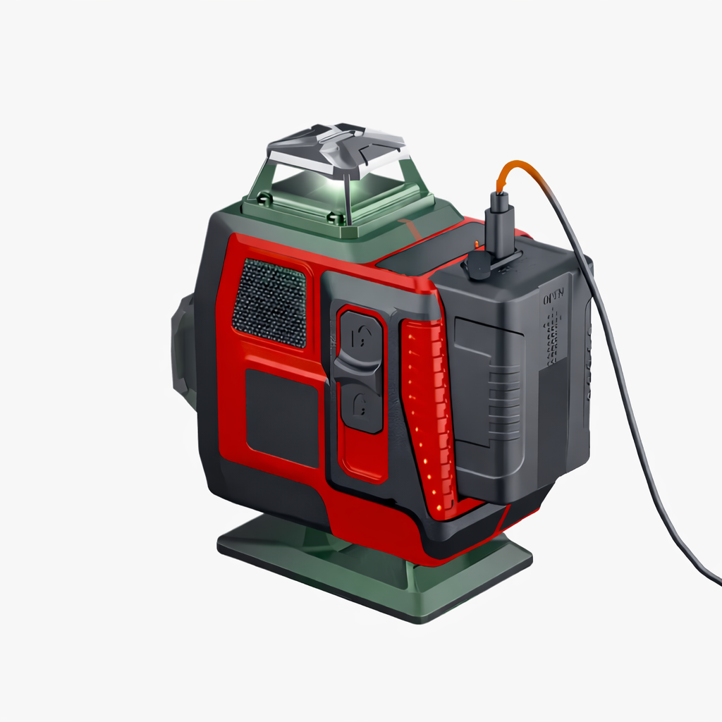 niveau laser longue distance 4D rouge vue de profil